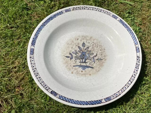 Xixe - Grand Plat En Faience De Forges Les Eaux Ou Rouen N°2 33Cm De Diametre