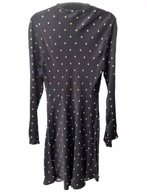NWT Shona Joy O’Dell Long Sleeve Bias Mini Dress Size 4 2