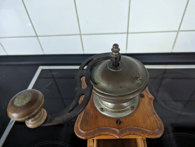 Alte Holz Kaffeemühle Vintage Leinbrock's 3