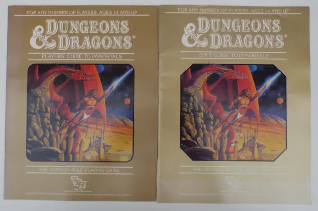 Dungeons & Dragons Immortals Set. Gold Box Set - Books Only. 1986. TSR 1017. NM