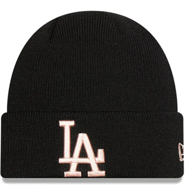 New Era Kids Los Angeles Dodgers MLB League Essential Cuffed Beanie Hat - Black