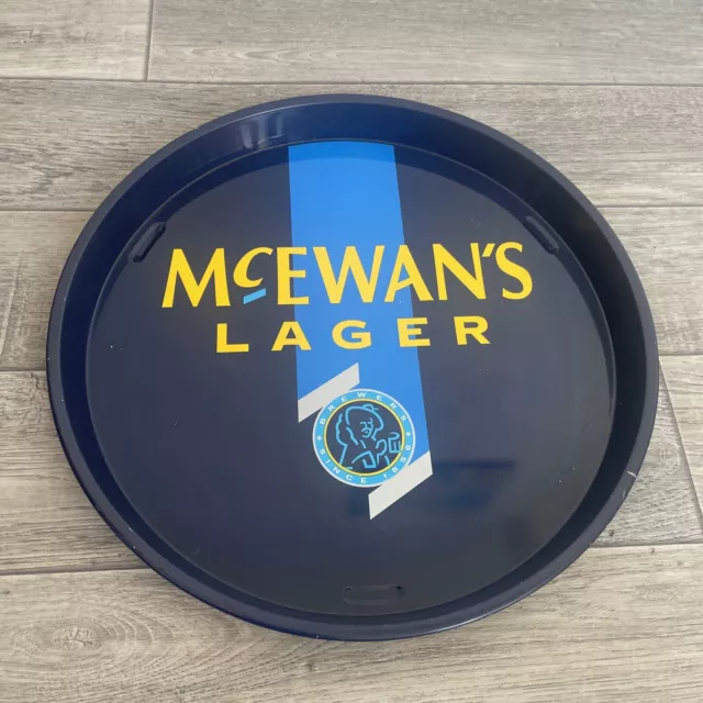 McEwan’s Lager Beer Tray Round 12” Metal