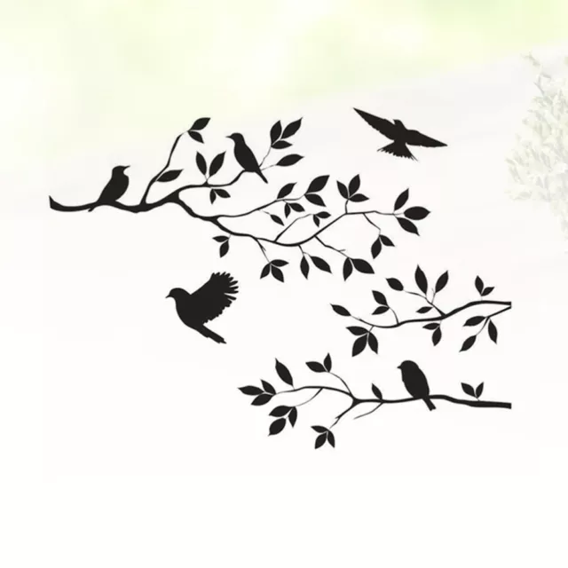 Tree Branch Birds Wall Sticker Vinyl Removable Art Wall Decals for Living Room