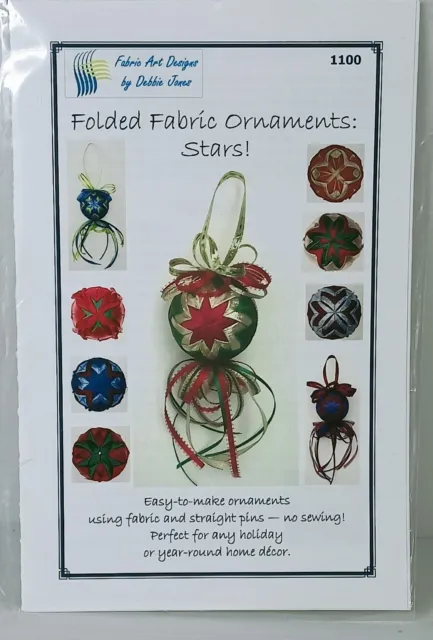 Folded Fabric Ornaments Stars Fabric Art Designs No Sewing Christmas