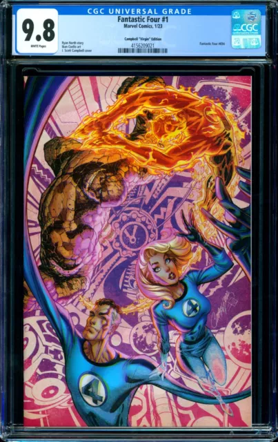 Fantastic Four #1 J.SCOTT CAMPBELL VIRGIN 1:100 VARIANT CGC 9.8 NM/MT