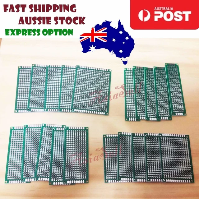 Double Sided PCB Prototyping Board Circuit Set of 20, 2x8 3x7 4x6 5x7