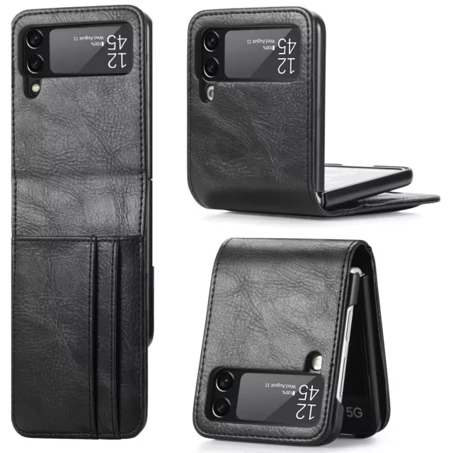 Custodia cover per Samsung Galaxy Z Flip 3 in Ecopelle Pelle e Policarbonato