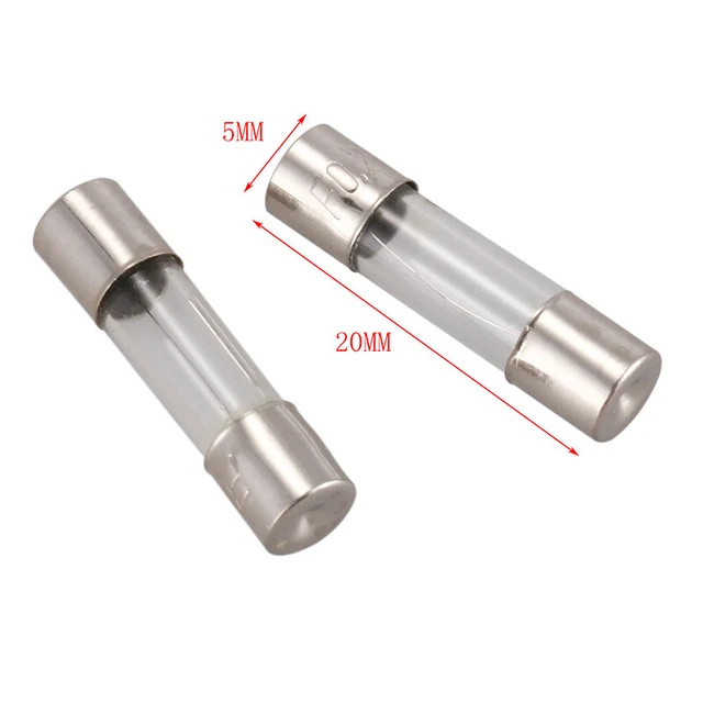 1X(10Pcs 250V 0. 2 a 200mA rupture Tubes des fusibles en verre 5 x 20 m 2