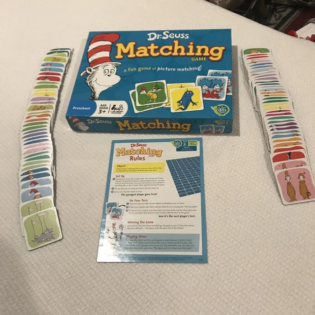 COMPLETE DR SEUSS Memory Matching Game Learning Preschool Kids 3+ £14. ...