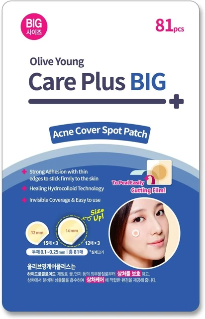 Plus One Patch CARE PLUS SPOT Patch Big (81 Count) | Hydrocolloid Patch, Spot Stickers ...