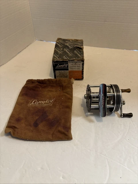 LANGLEY DELUXE LAKECAST FISHING REEL VINTAGE Deluxe Lakecast Model