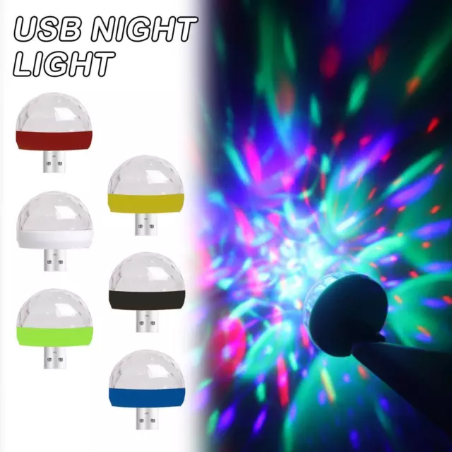 USB RGB Mini LED Disco Stage Light Party Club Xmas Magic Phones Ball Lamps