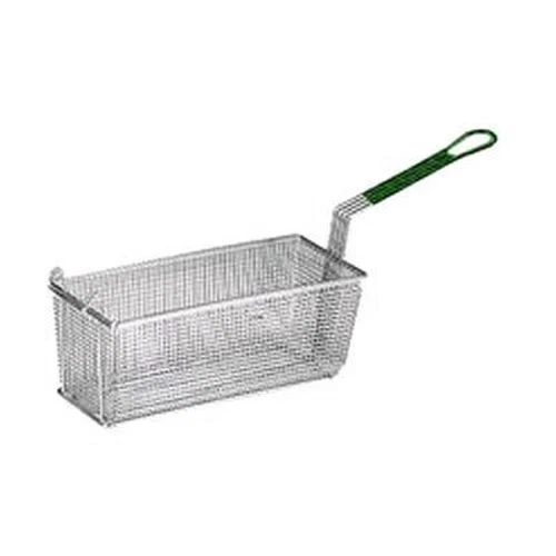 Prince Castle 678-P 13" Fry Basket with Green Plastisol Handle