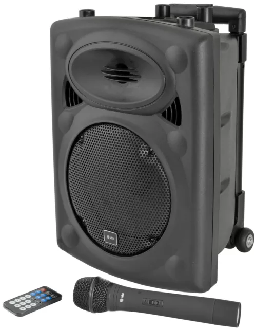 QTX QRPA portable PA announcement sound system with Bluetooth and VHL microphone