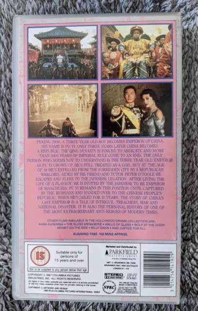 THE LAST EMPEROR VHS Film | 1987 Bertolucci £8.00 - PicClick UK