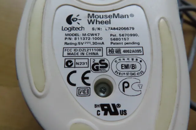 logitech mouseman wheel m-cw47