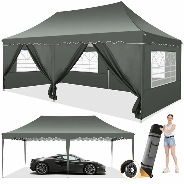 3x6m Pavillon Faltpavillon Wasserdicht UV Partyzelt Gartenzelt Faltbar Pavillon
