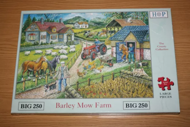Hopfenpuzzle - ""Gerstenmähen Farm"" - GROSSE 250 Teile - Die Grafschaft Sammlung