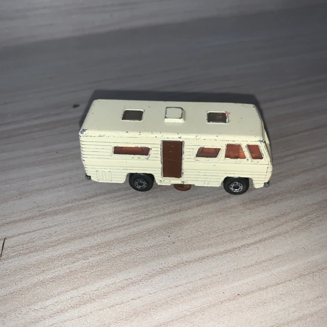 VINTAGE LESNEY MATCHBOX No 54 MOBILE HOME 1980 1/114 SCALE Working Door