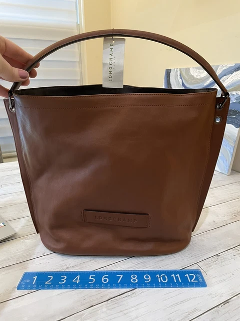 New LongChamp Paris Cognac Zip Hobo NWT $760