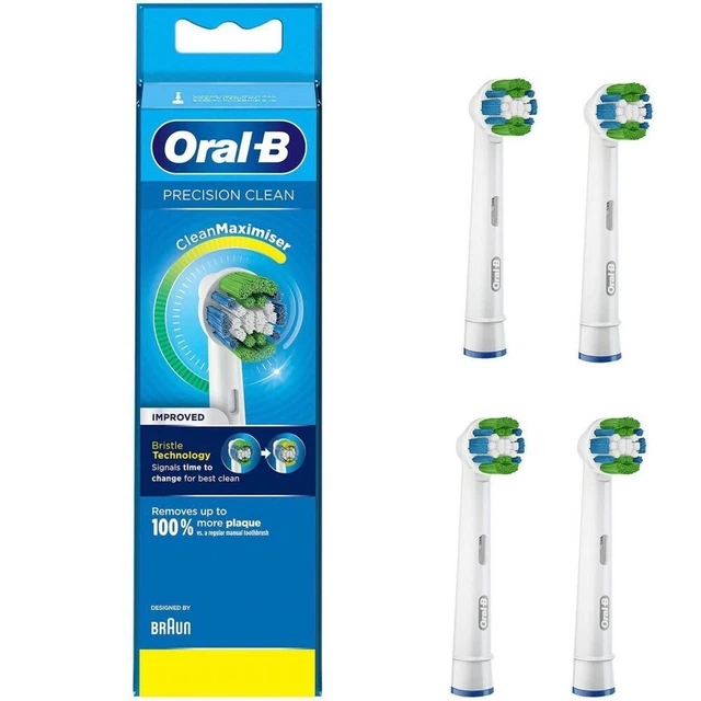 Paquete de 4 cabezales de cepillo de dientes eléctricos limpios para Oral-B Braun Precision