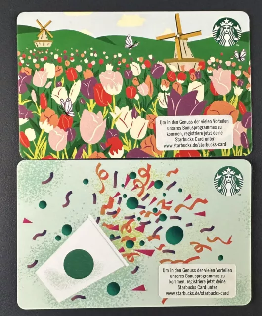 Geschenkkarte Starbucks 🇩🇪 Germany # 6309 Spring / Frühling Set 2 cards