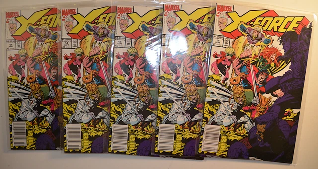 X-Force Lot of 5 #14 (x5) Marvel (1992) 1st Series Newsstand 1st Print Comics