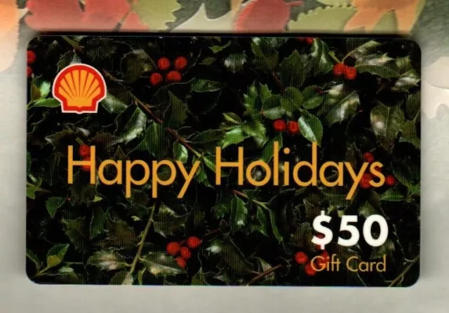 SHELL Happy Holidays, Holly ( 2006 ) Gift Card ( $0 ) #1