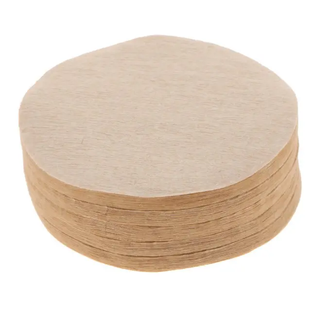 100pcs Unbleached paper of coffee Filters  Pot Coffee Maker Beige