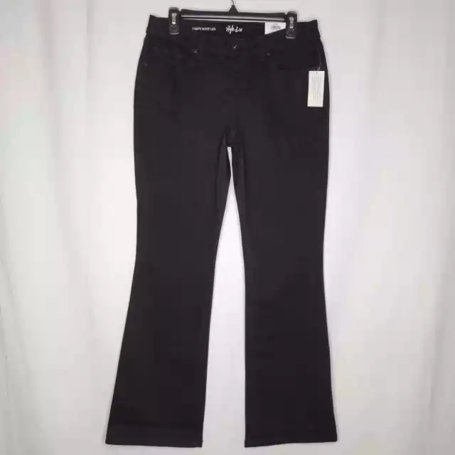 Style & Co Curvy-Fit Bootcut Jeans Black Rinse NWT $40 Size 8 Short 2
