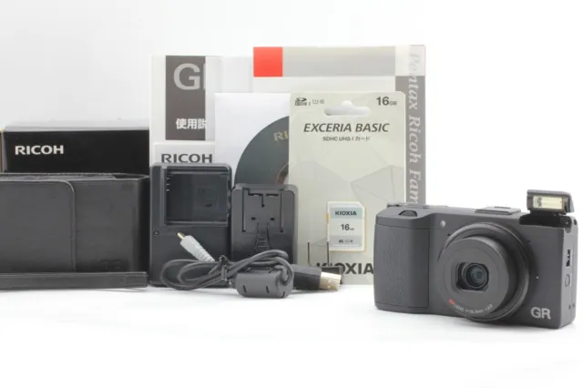 [TOP MINT in Box w/Case] RICOH GR 16.2 MP Digital Compact Camera Black JAPAN