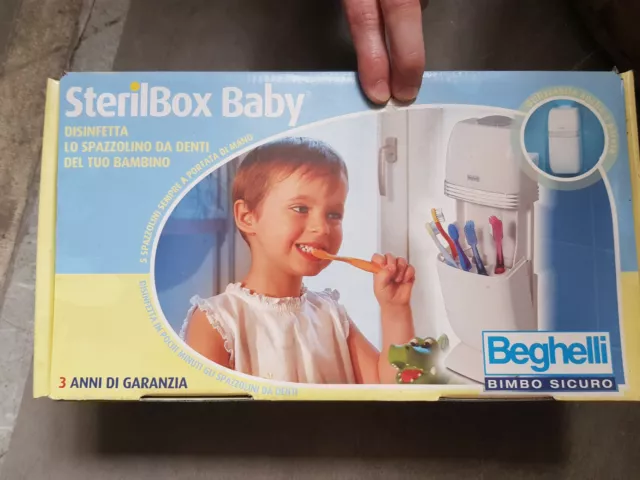 Beghelli Sterilbox Baby Portaspazzolini A Luce Uv Germicida