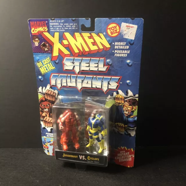 Cyclops vs Juggernaut ~ 1994 Marvel X-Men ~ Steel Mutants Action Figure Toys