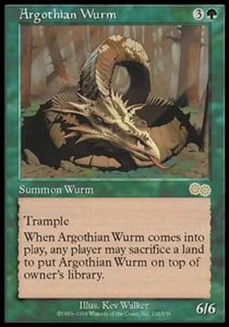 *MRM* FR/VF Argothian Wurm (Guivre argothienne) Ex/NM MTG USG FRANCAIS