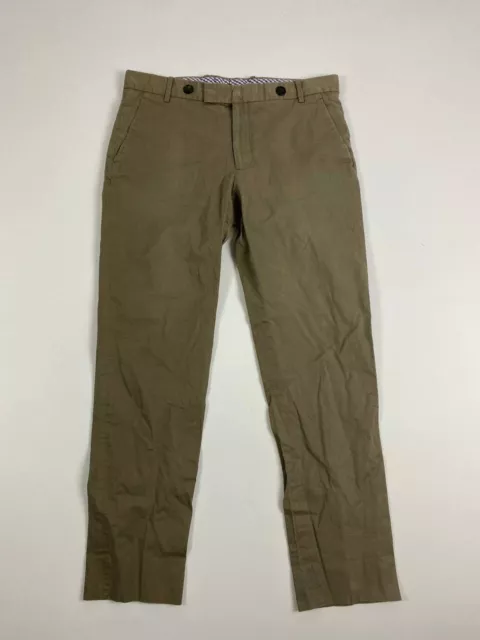 ETRO MILANO Brown Flat Front Straight Chino Trousers Pants Size 52 / W34 Zip Fly