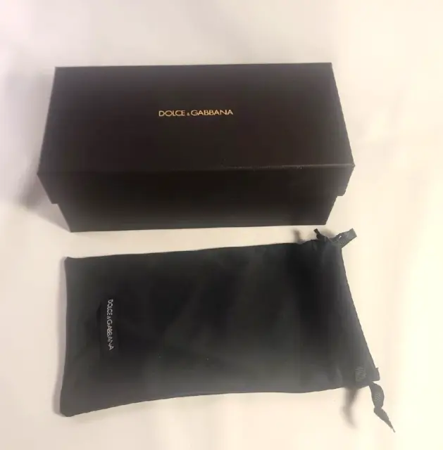 Dolce & Gabbana Eyeglass Sunglass Black Gift Box & Cleaning Cloth Drawstring Bag