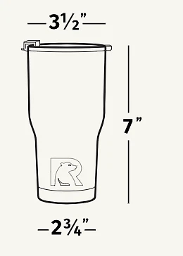 RTIC - 20 oz Tumbler - Flag Girl (White) 3