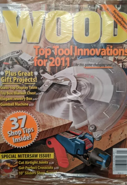 Wood Magazine Still In Wrap Jan 2011 Miter Saw Issue Toy Box