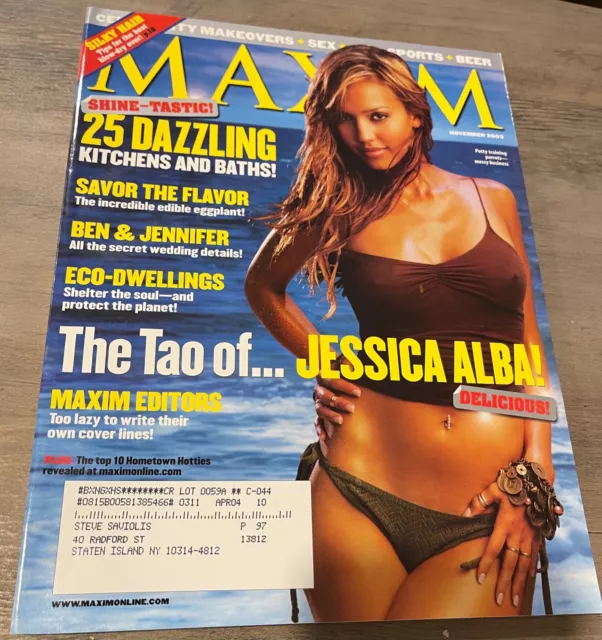 MAXIM Magazine November 2003 #71 The Tao Of Jessica Alba, Delicious