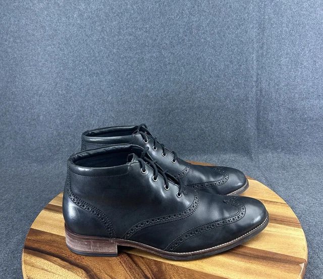 COLE HAAN LIAM Chukka II Wingtip Boots Mens Size 8 Brown Leather Dress Shoes 59.99 PicClick