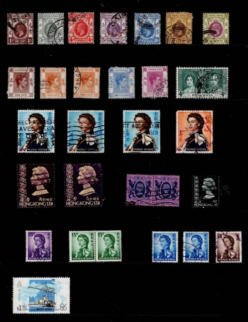 Stamps British Empire Hong Kong a Selection KGV to QE11
