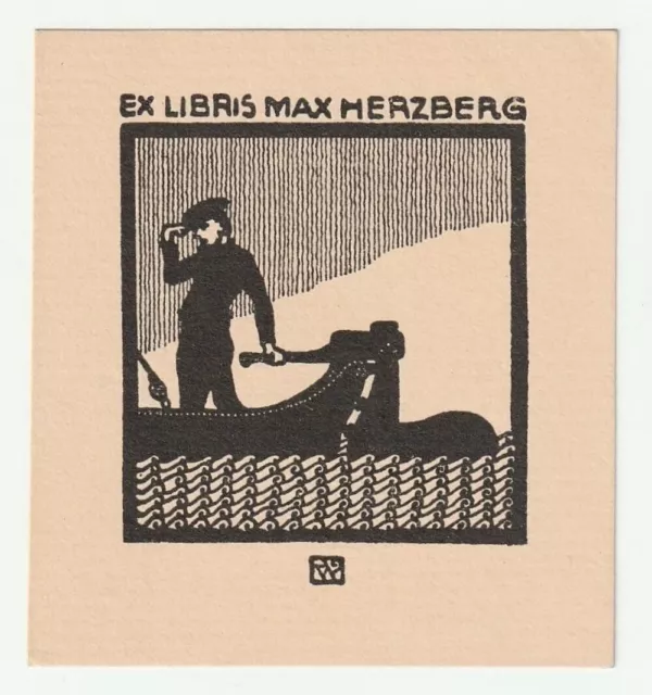 ERNST WEINSCHENK: Exlibris für Max Herzberg