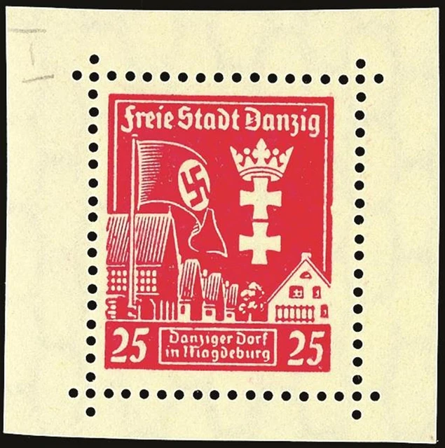 16118) Danzig 274XI postfrisch 25 Pfg. Danziger Dorf Pracht Mi. 200,-