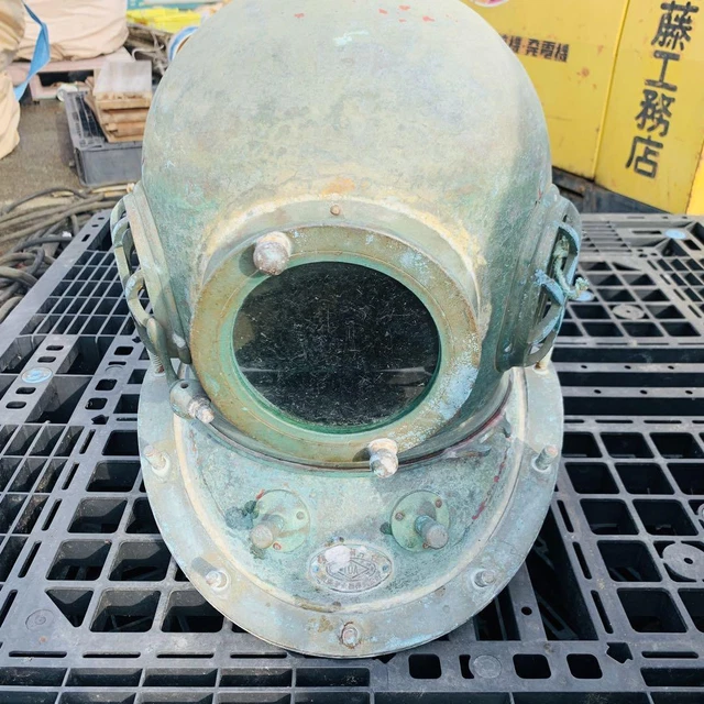 Toa Diving Divers Helmet Japanese Antique With shoulder part Weight 33.04lb