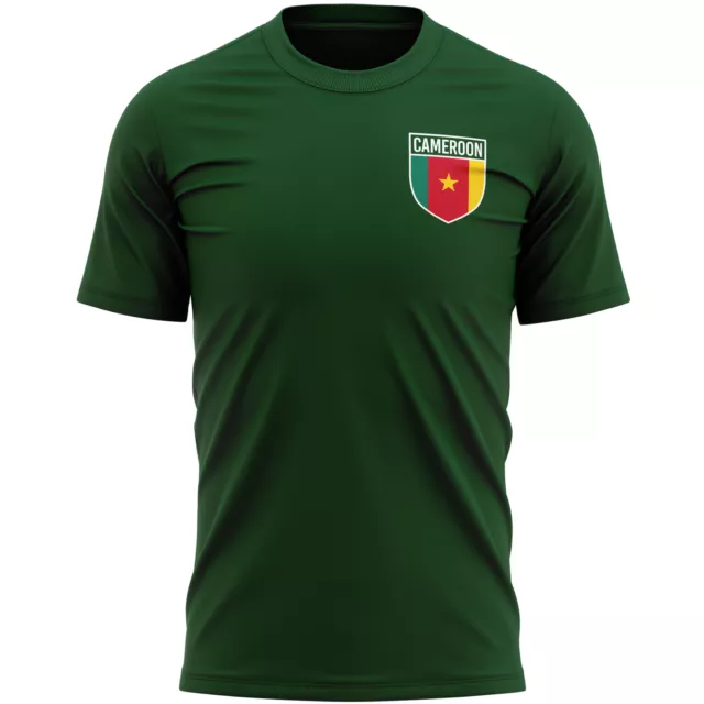 Cameroon Badge Mens T Shirt shirt Football Sports Event Him Soccer Footy Tee ...