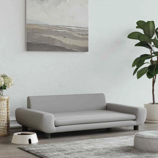Vidaxl Lettino per Cani Grigio Chiaro 100x54x33 cm in Velluto