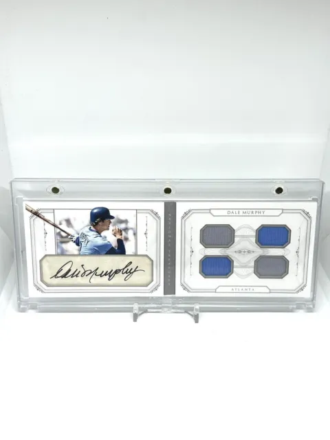 2015 National Treasures Dale Murphy Star Quad Jersey Relic Auto Booklet /10