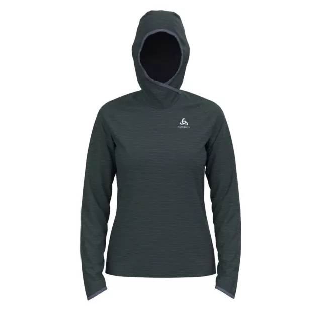 Odlo Run Easy Mid Layer Hoody Damen Sportbekleidung Sporthoody grau