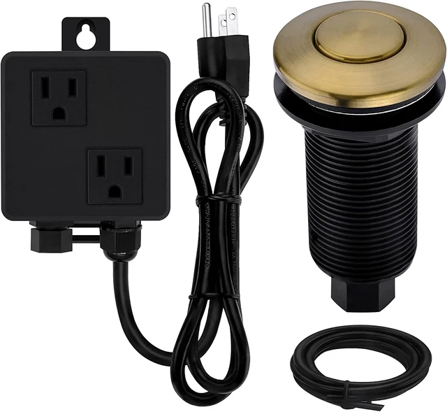 SINKINGDOM SINKTOP GARBAGE Disposal Air Switch Kit with Long Button
