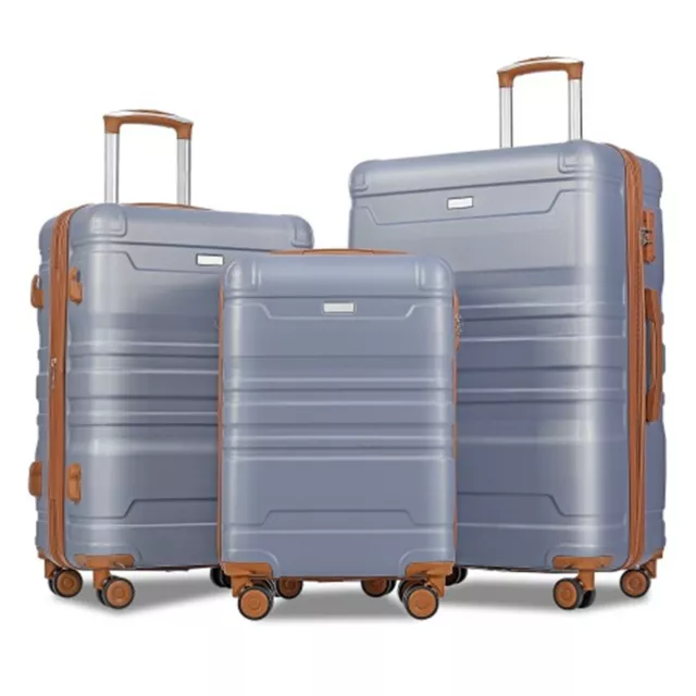 Luggage 3 Piece Set Suitcase Spinner Hardshell Lightweight TSA Lock Expandable U